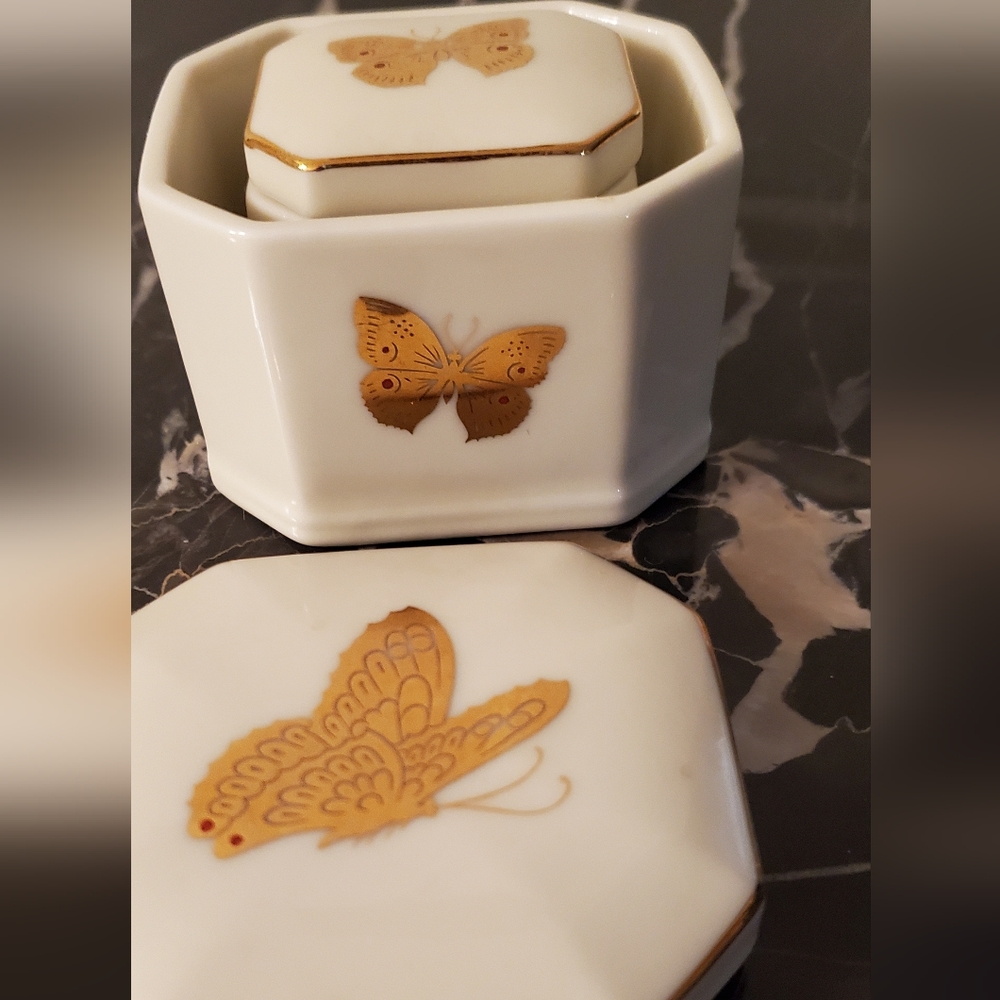 Set Nesting Boxes Butterflies Early 80’s by Takahashi Rare Find!